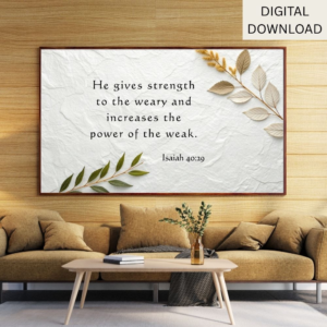 Bible Verse Isaiah 40:29 Wall Art Printable