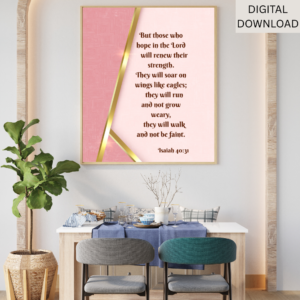 Isaiah 40:31 Bible Verse Wall Art Printable