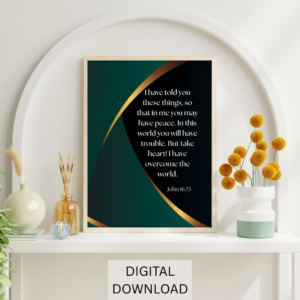 John 16:33 Bible Verse Wall Art Printable