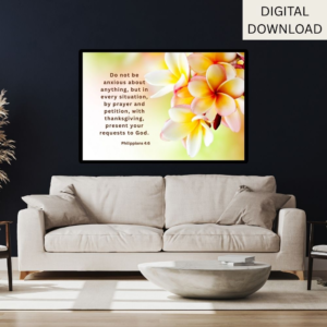 Philippians 4:6 Bible Verse Wall Art Printable