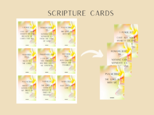 FAITH OVER FEAR Scripture Cards 2.5x3.5 Flower 36pcs