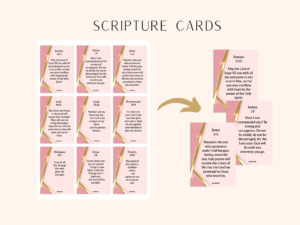 STRENGTH & COURAGE Scripture Cards Pink 36pcs 2.5x3.5in