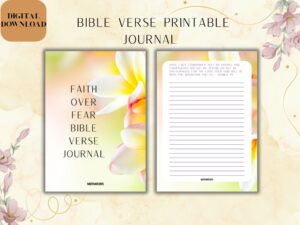 Faith Over Fear - Bible Verse JOURNAL Printable for Bold & Confident Faith