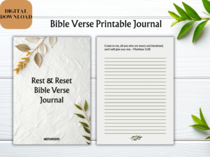 Rest & Reset - Bible Verse JOURNAL Printable for Renewal & Trust